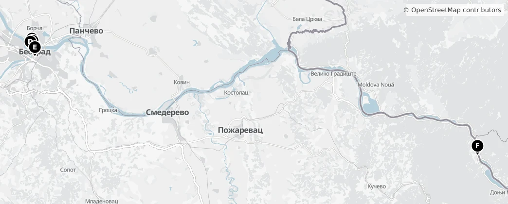 Map of Сербия