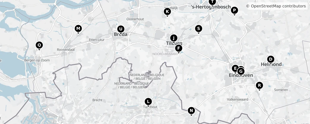 Map of Северный Брабант