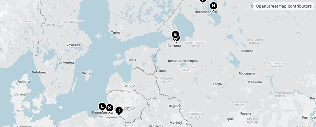 Map of Северо-Западный федеральный округ