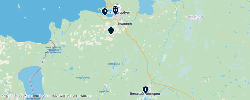 Map of Северо-Западный федеральный округ