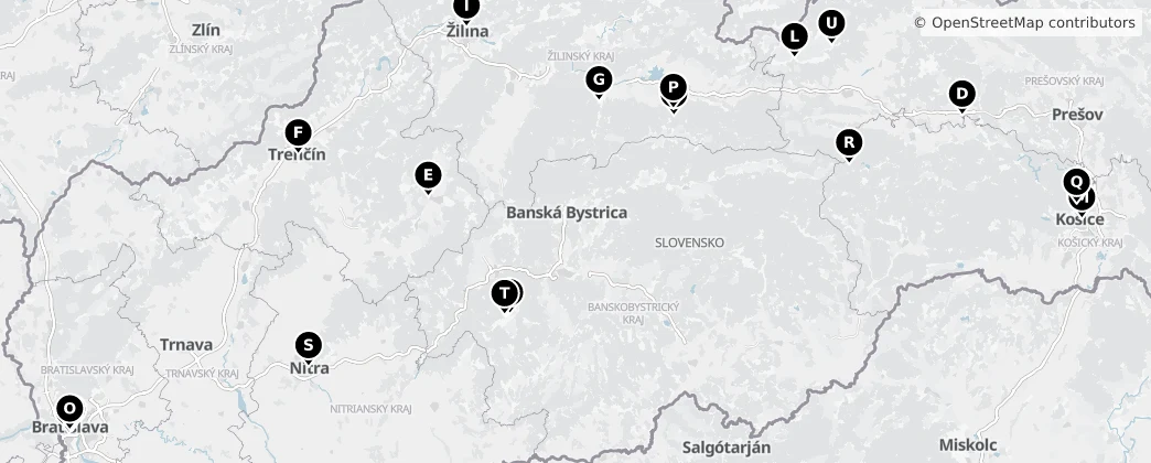 Map of Словакия