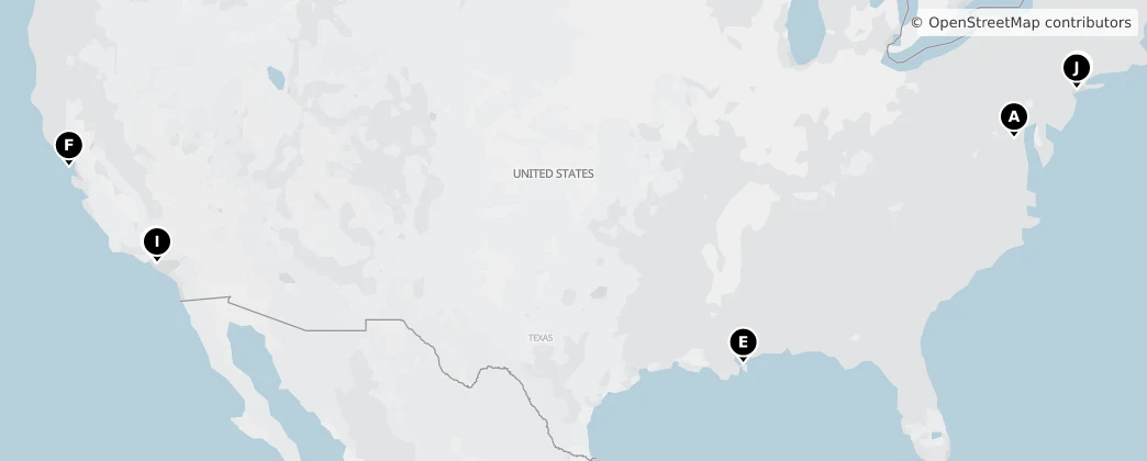 Map of Соединённые Штаты Америки