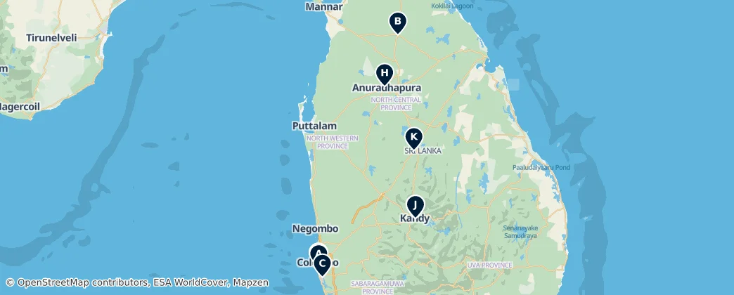 Map of Шри-Ланка