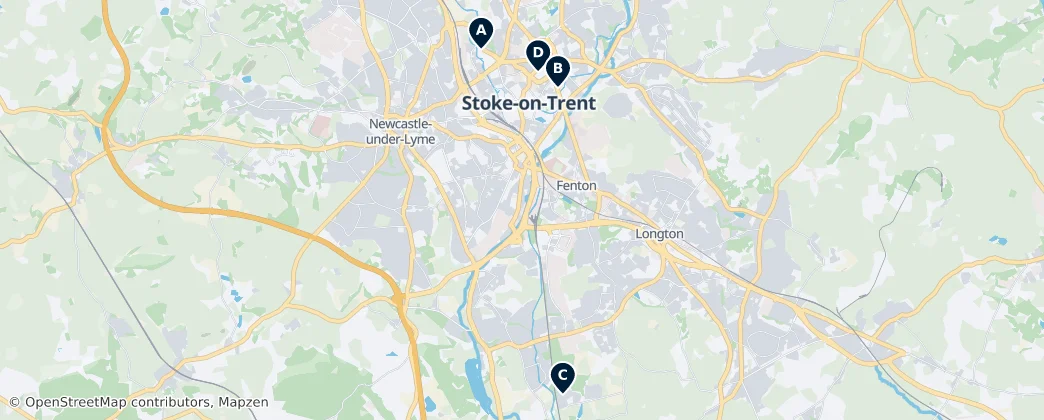 Map of Сток-он-Трент
