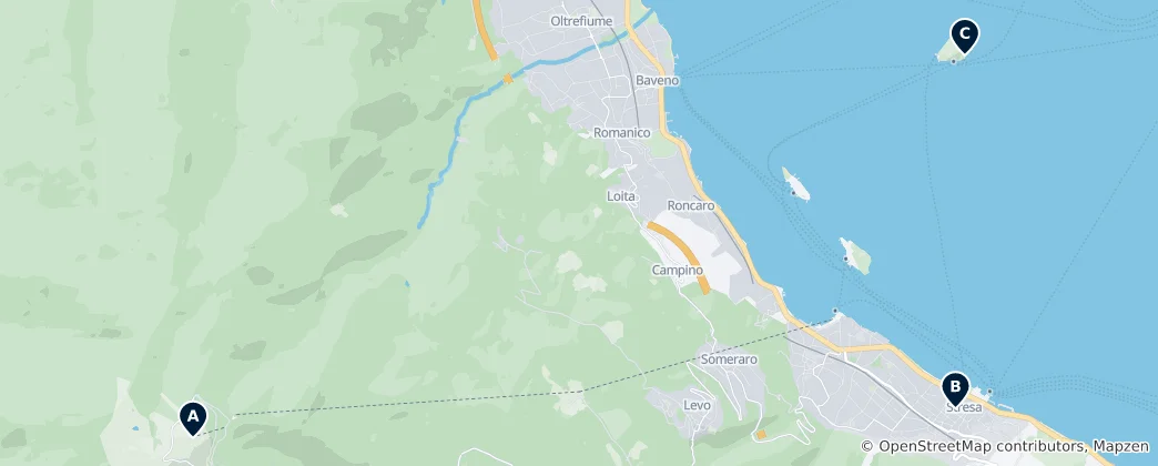 Map of Стреза