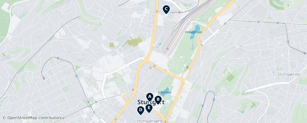Map of Stuttgart-Center