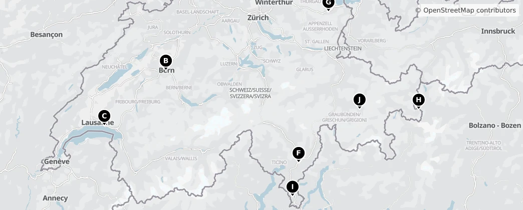 Map of Швейцария