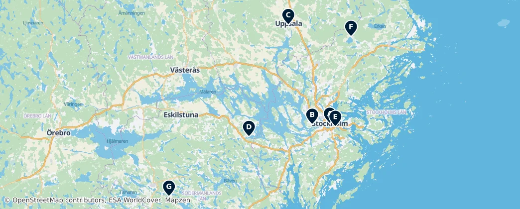 Map of Sveriges Landskap
