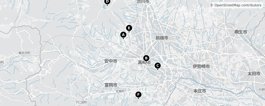 Map of Такасаки