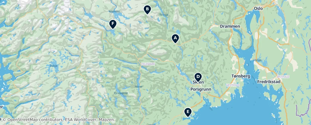 Map of Телемарк