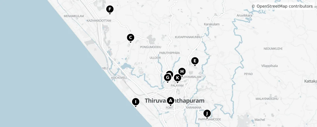 Map of Тируванантапурам