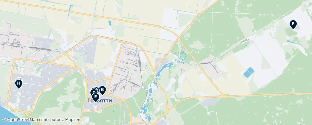 Map of Тольятти