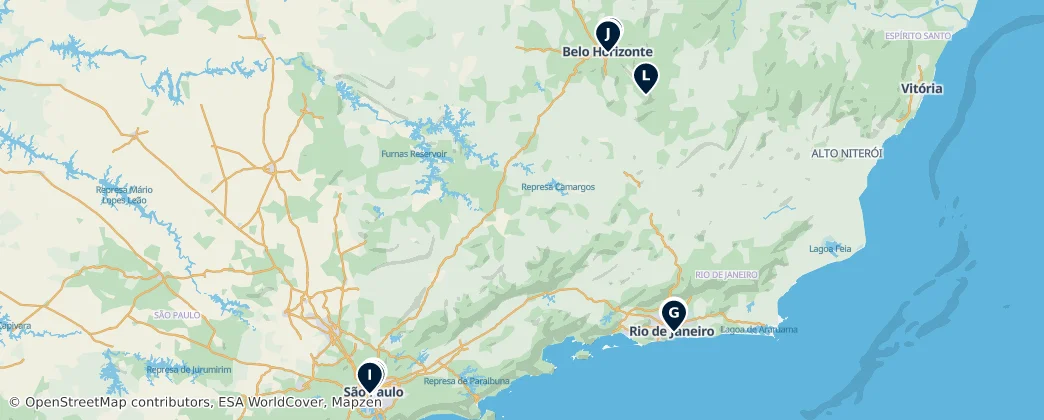 Map of Юго-восточный регион