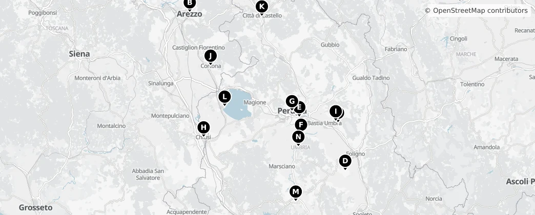 Map of Умбрия