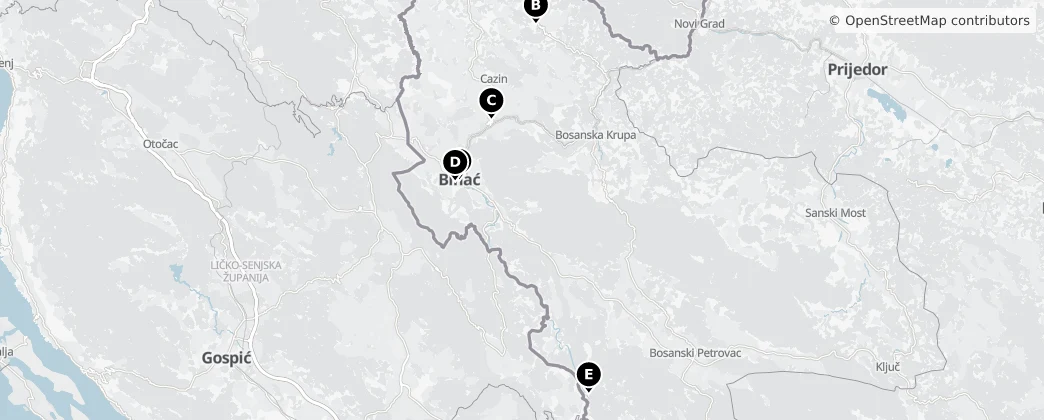 Map of Унско-Санский кантон