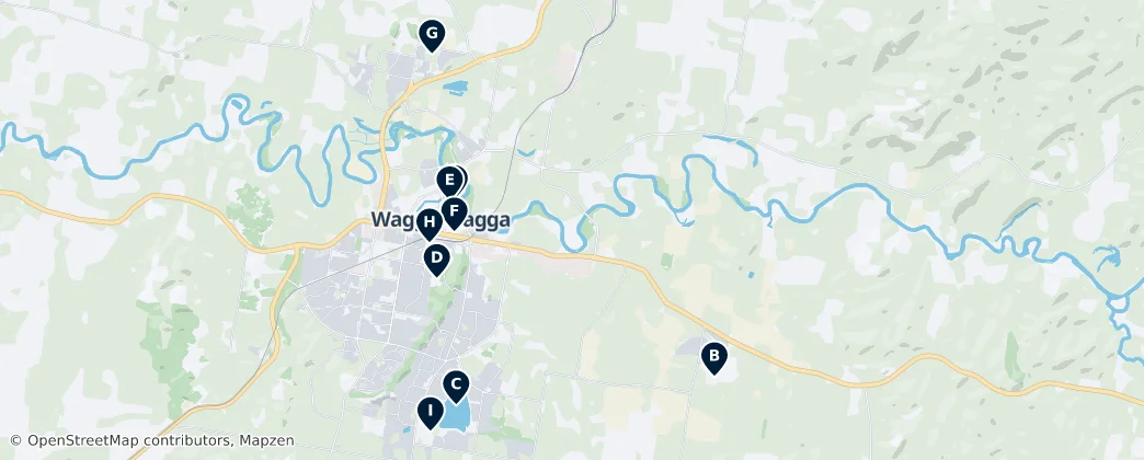 Map of Уогга-Уогга