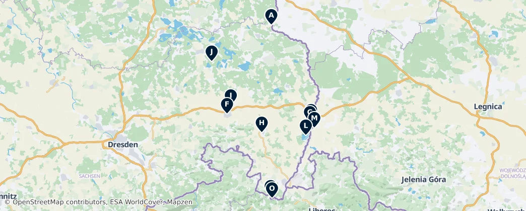 Map of Верхняя Лужица