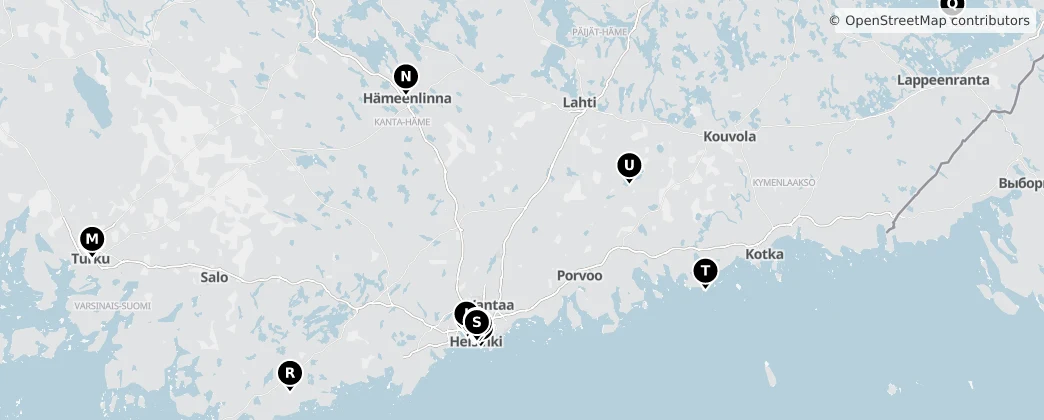 Map of Etelä-Suomi
