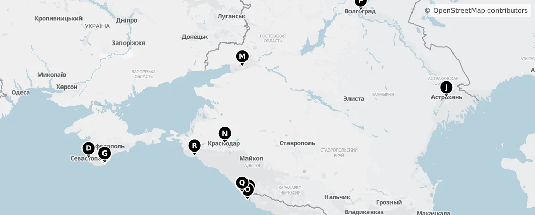 Map of Южный федеральный округ