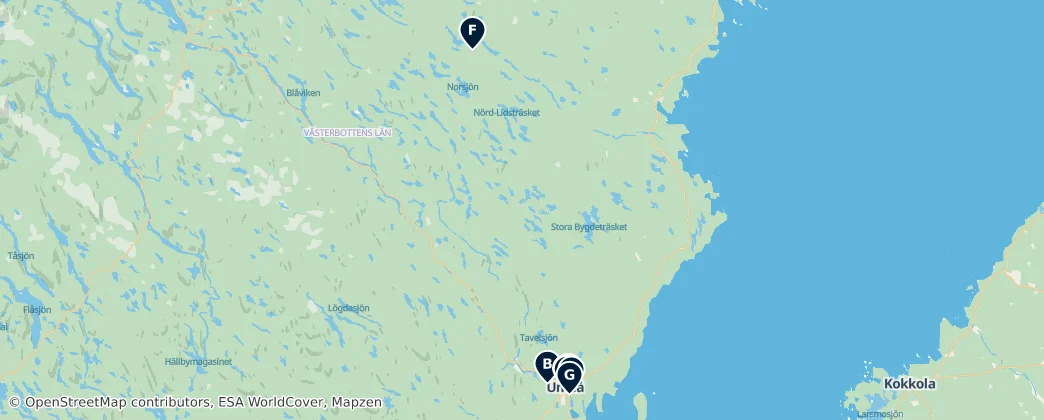 Map of Вестерботтен