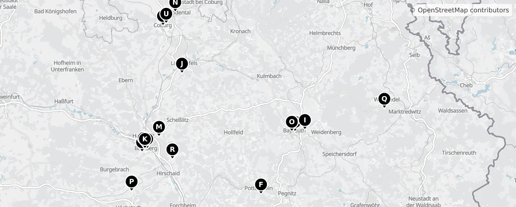 Map of Верхняя Франкония