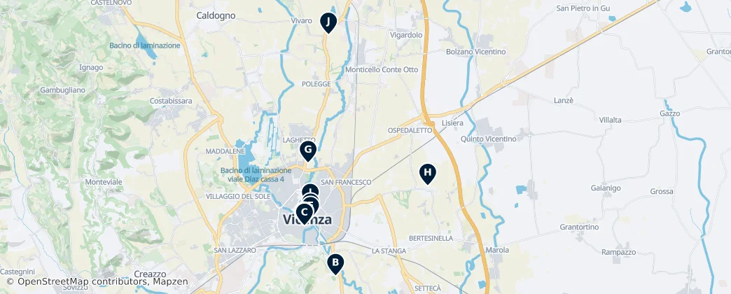 Map of Виченца