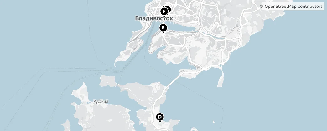 Map of Владивостокский городской округ