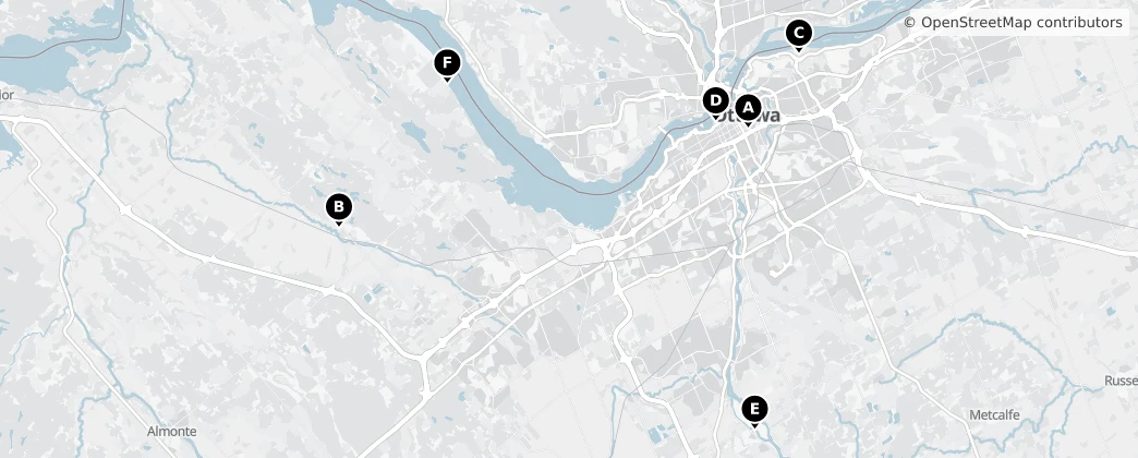 Map of Восточное Онтарио