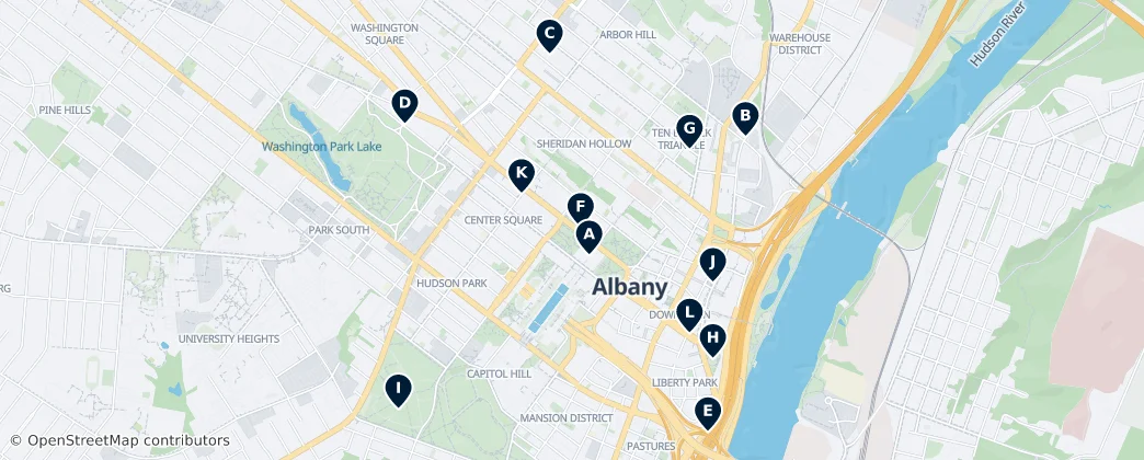 Map of West Albany