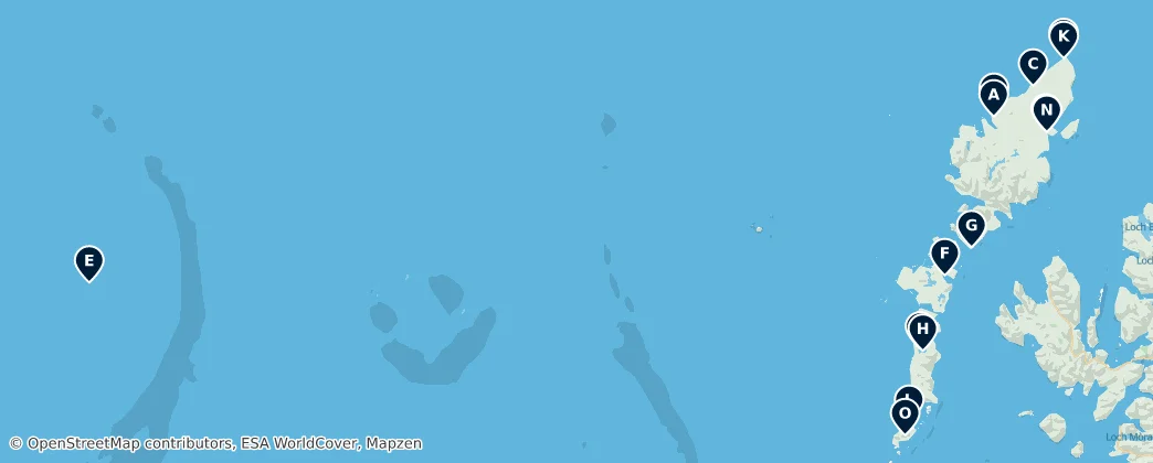 Map of Na h-Eileanan Siar