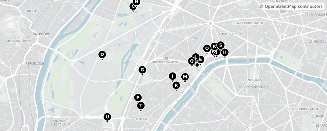 Map of XVI округ