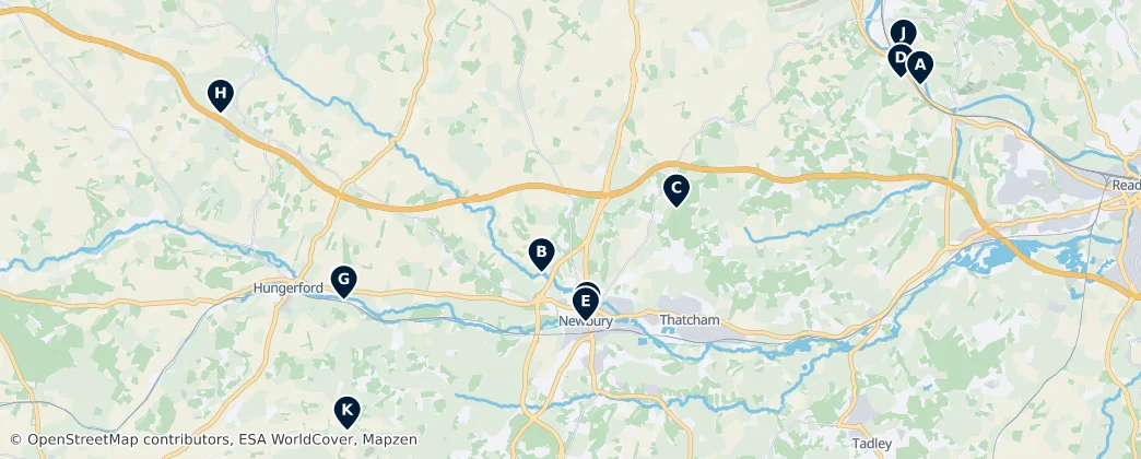 Map of Западный Беркшир