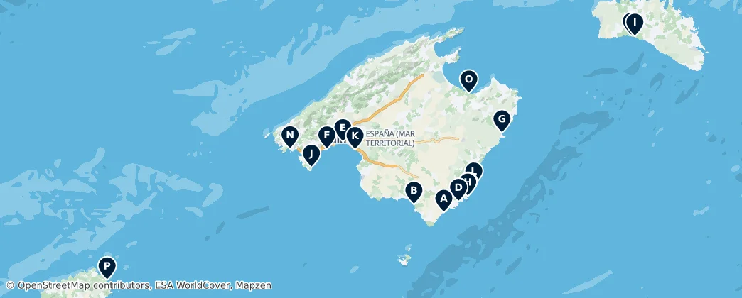 Map of Balearic Islands