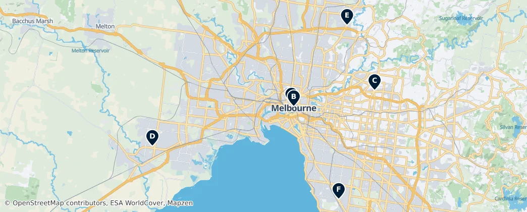 Map of Melbourne