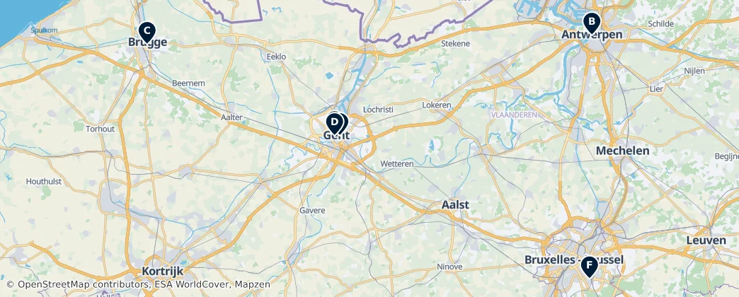Map of Belgicko