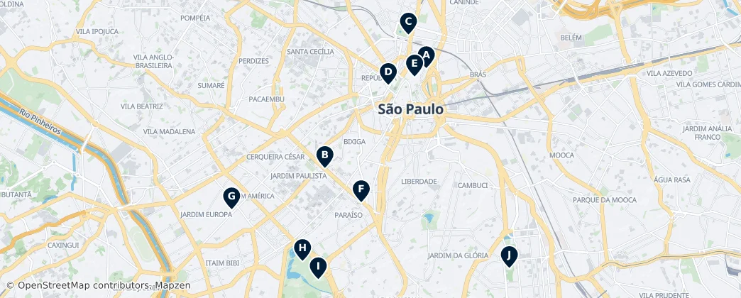 Map of Região Imediata de São Paulo