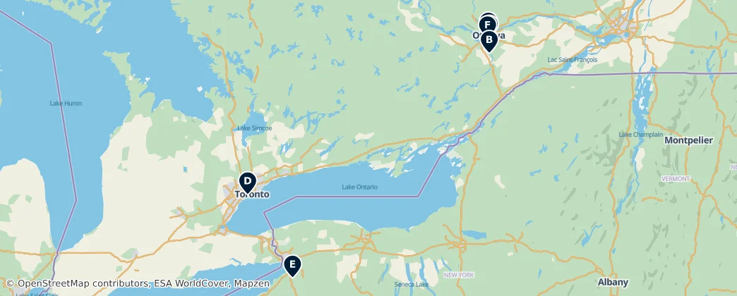 Map of Ontário