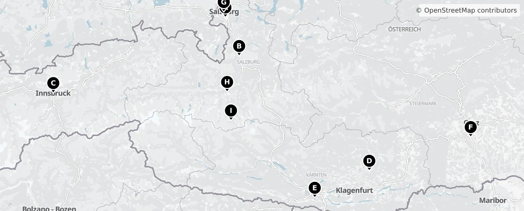 Map of Rakúsko