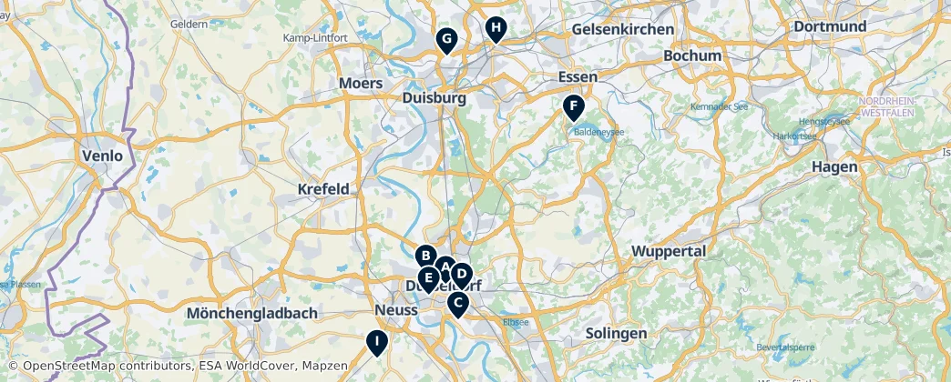 Map of Düsseldorf