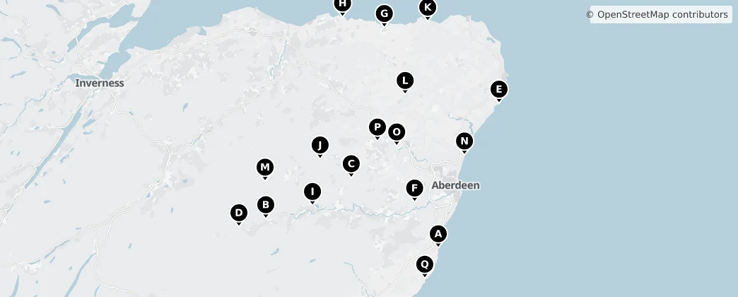 Map of Aberdeenshire