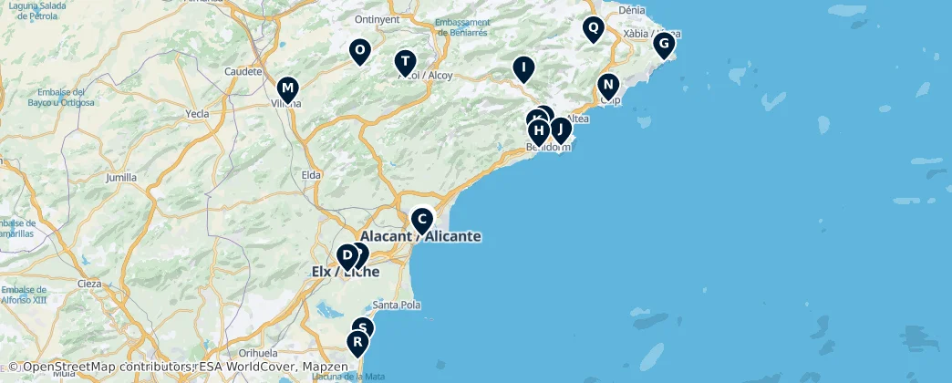 Map of Alicante