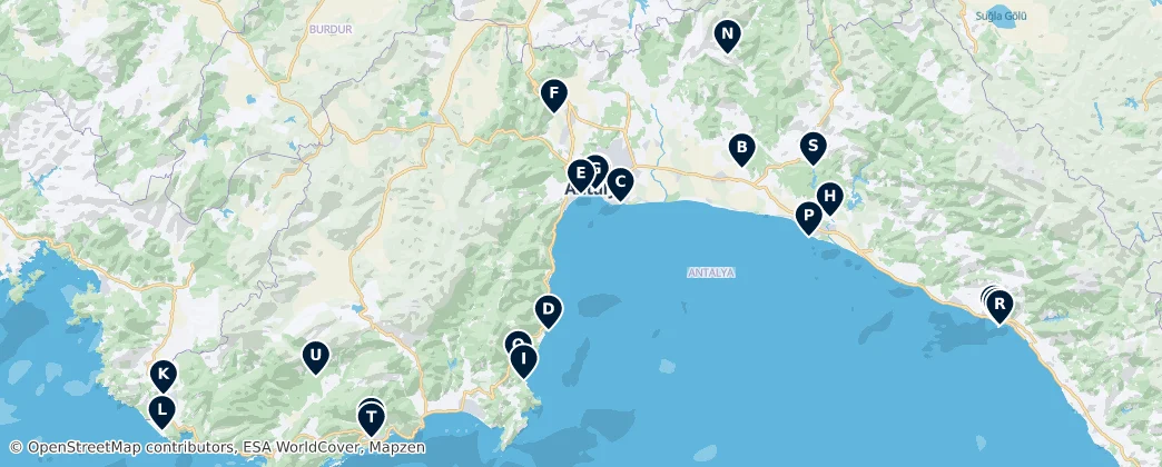 Map of Antalya