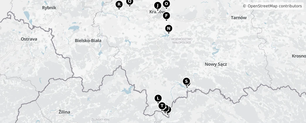 Map of Arcidiecéze krakovská