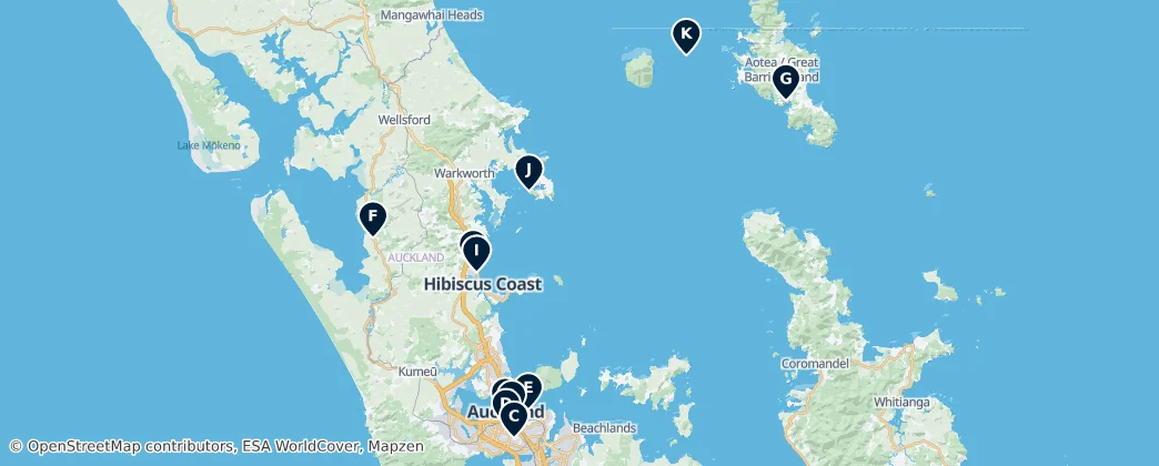 Map of Auckland