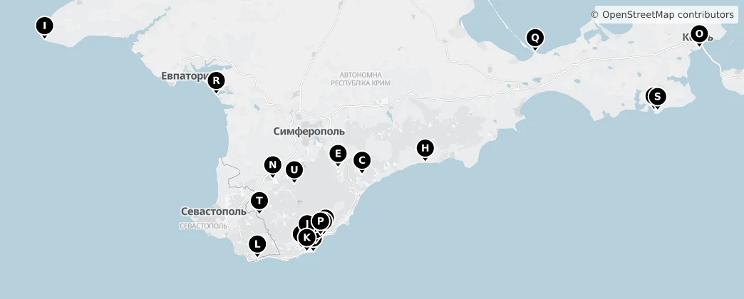 Map of Krymská autonómna republika