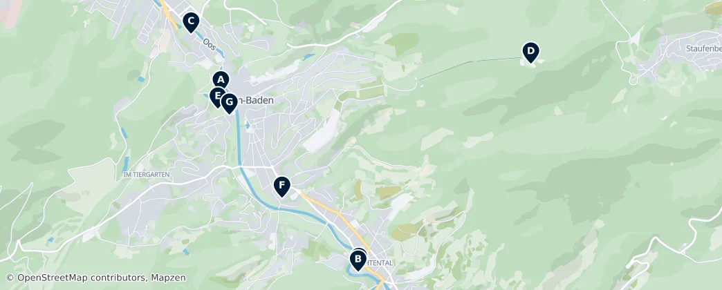 Map of Baden-Baden