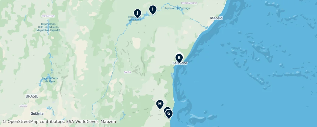 Map of Bahia