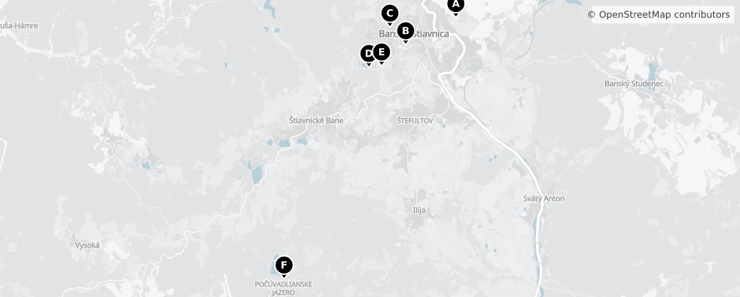 Map of Banská Štiavnica