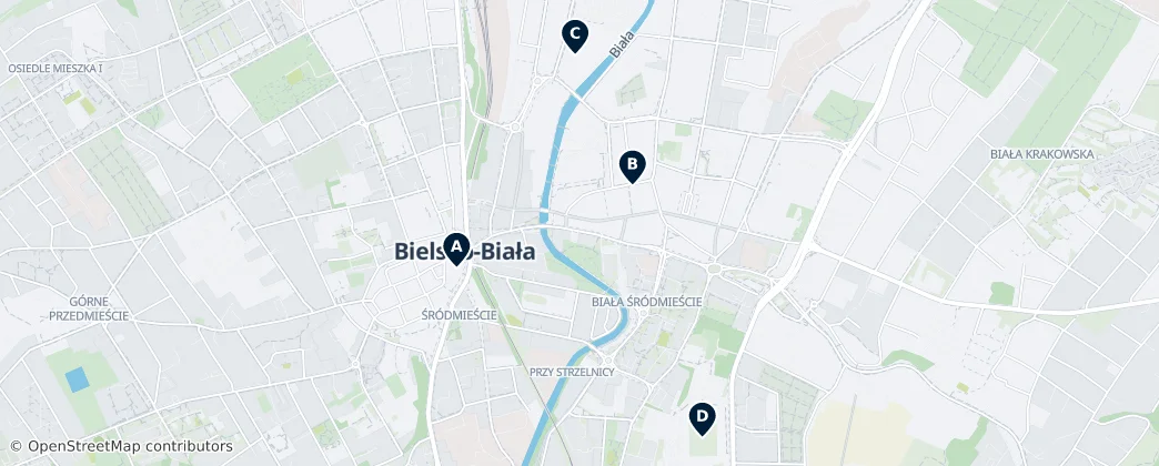 Map of Bielsko-Biała