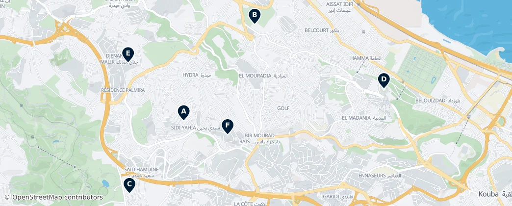 Map of Bir Mourad Rais